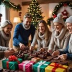 Sjove ideer til julefrokostlege med chokolade med billede gaver som præmier